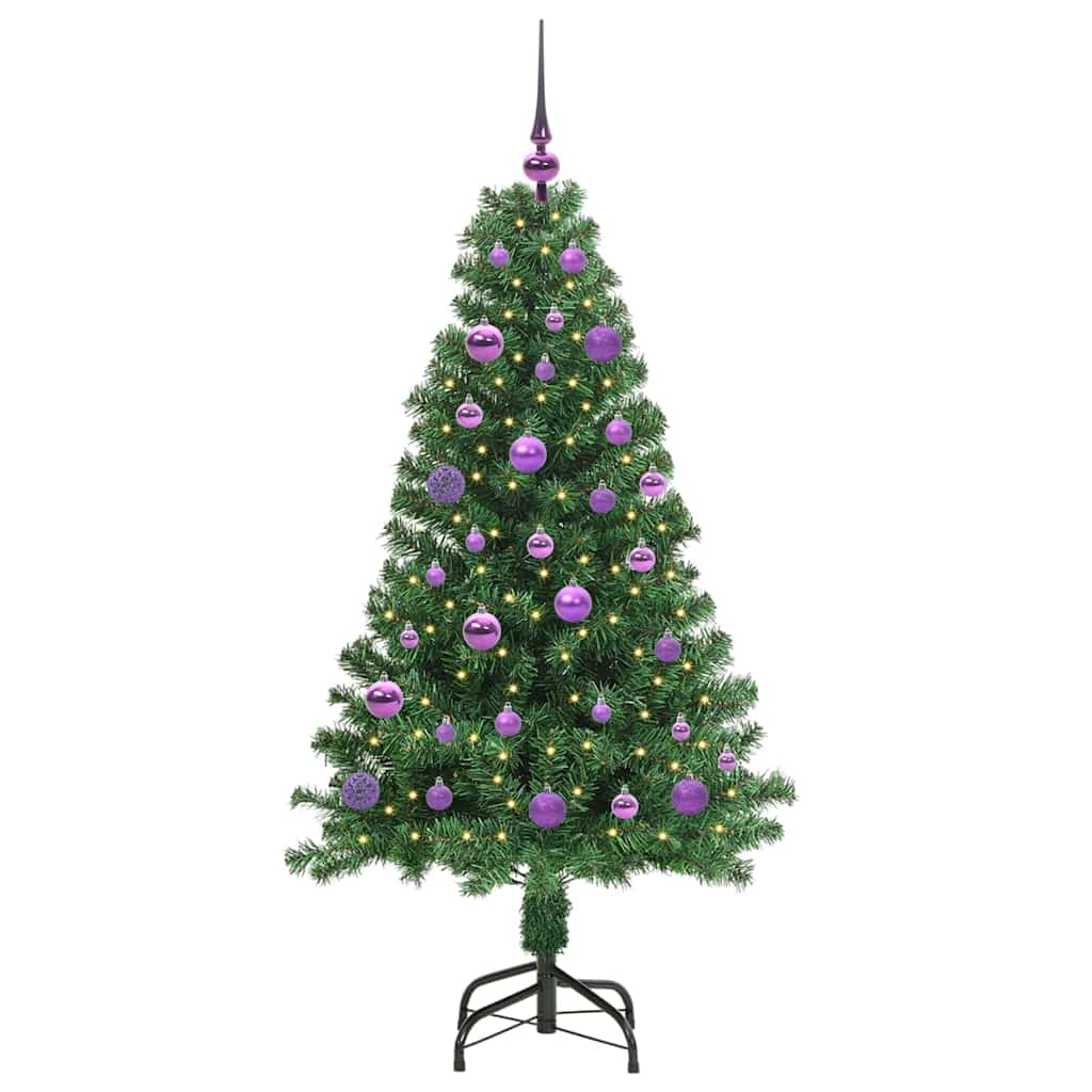 Albero di Natale Artificiale-Albero Natalizio con 150 LED Verde 150 cm 840485