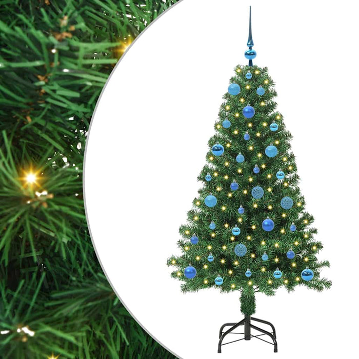 Albero di Natale Artificiale-Albero Natalizio con 150 LED Verde 150 cm 339568