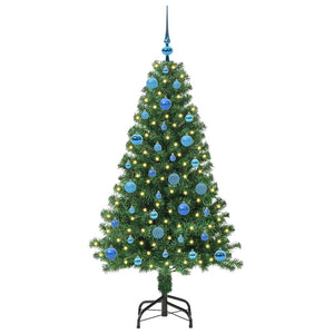 Albero di Natale Artificiale-Albero Natalizio con 150 LED Verde 150 cm 339568