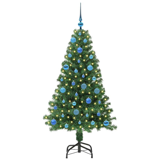 Albero di Natale Artificiale-Albero Natalizio con 150 LED Verde 150 cm 339568