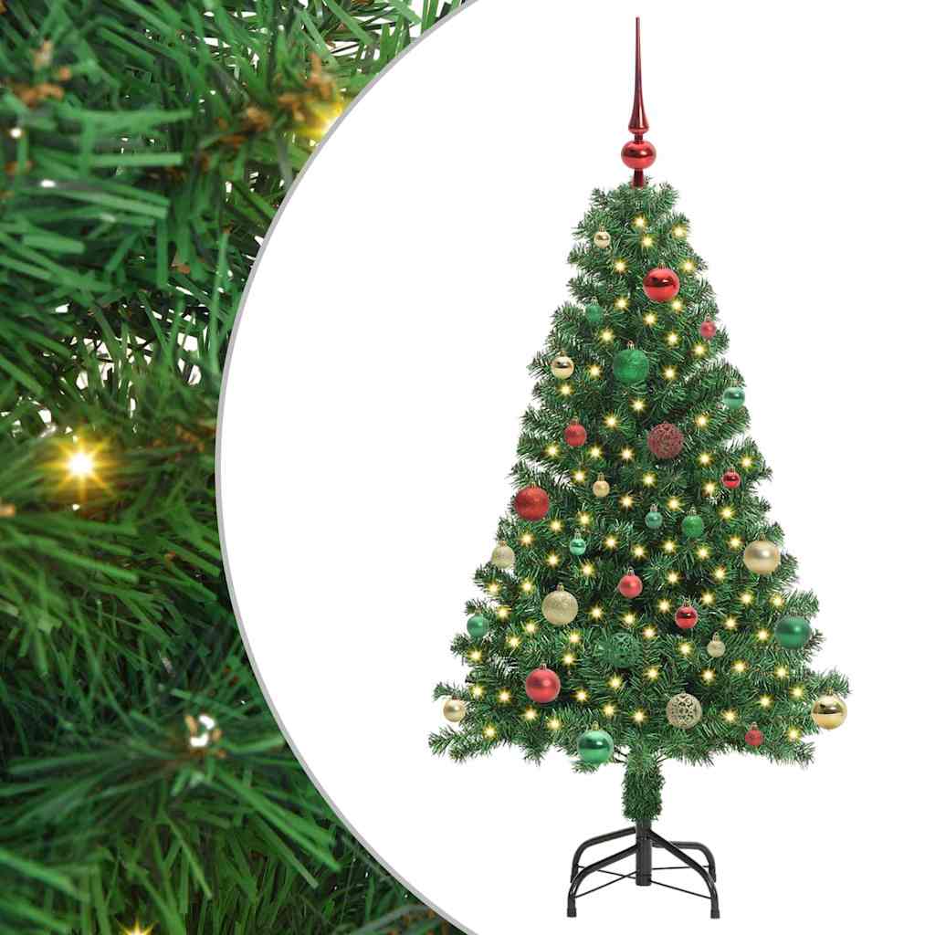 Albero di Natale Artificiale-Albero Natalizio con 150 LED Verde 150 cm 369163