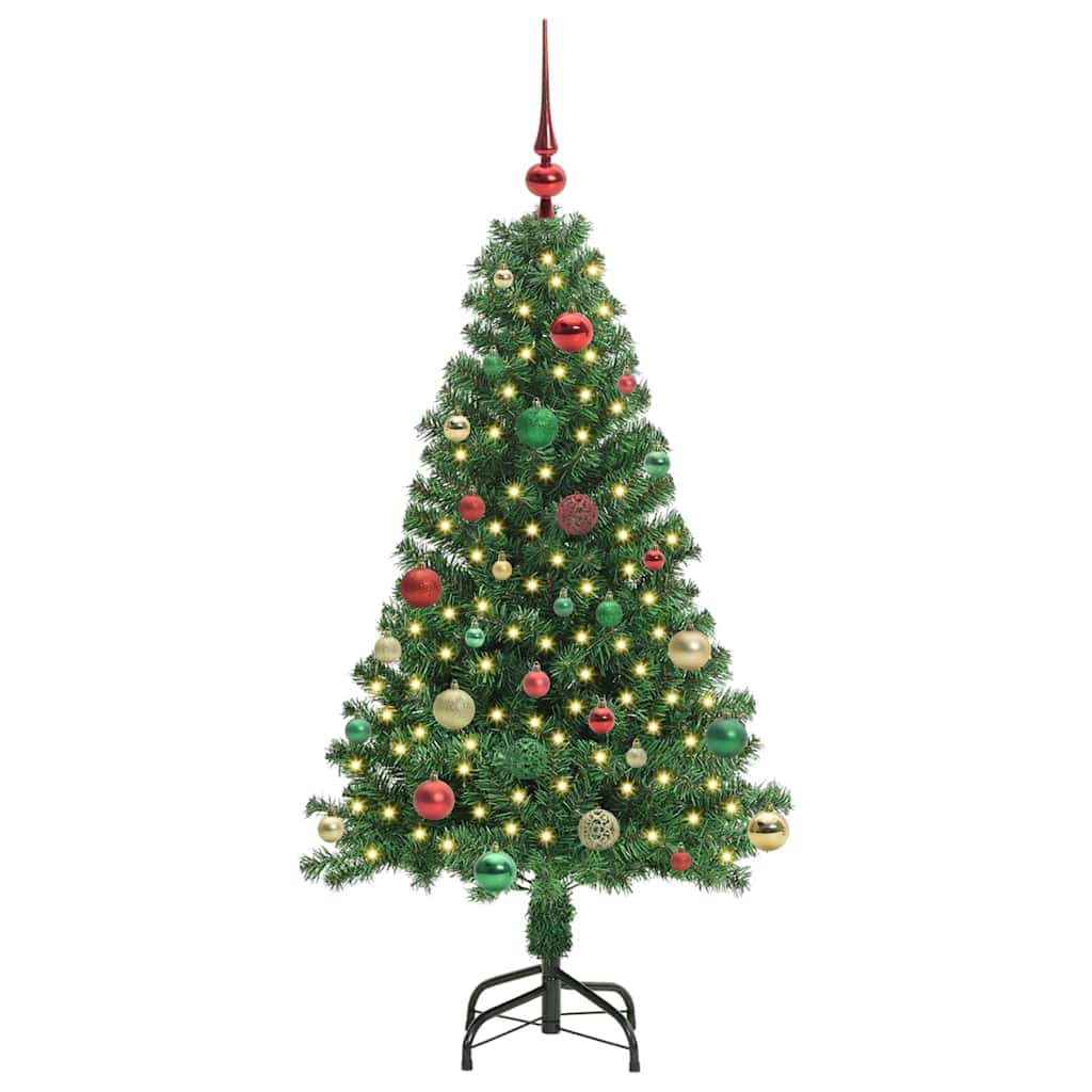 Albero di Natale Artificiale-Albero Natalizio con 150 LED Verde 150 cm 369163