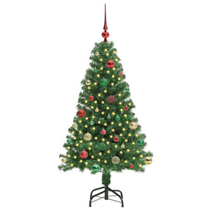 Albero di Natale Artificiale-Albero Natalizio con 150 LED Verde 150 cm 369163