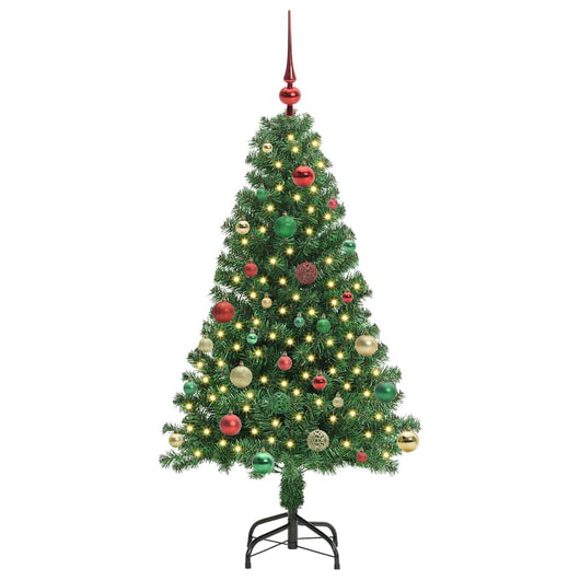 Albero di Natale Artificiale-Albero Natalizio con 150 LED Verde 150 cm 369163
