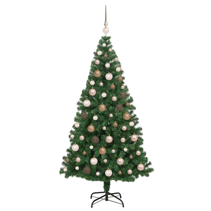 Albero di Natale artificiale con 300 LED Verde 180 cm 3396911