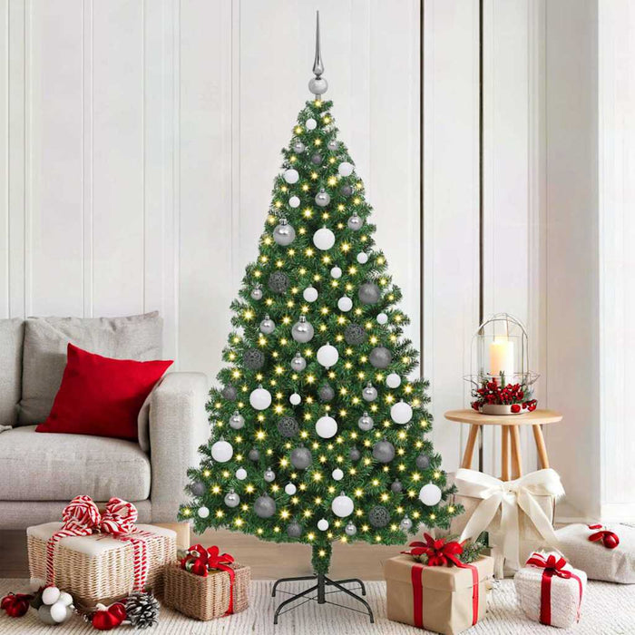 Albero di Natale artificiale con 300 LED Verde 180 cm 3396912