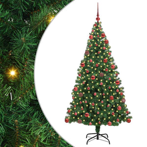 Albero di Natale artificiale con 300 LED Verde 180 cm 3396913