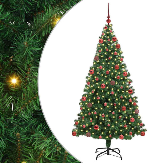 Albero di Natale artificiale con 300 LED Verde 180 cm 3396913