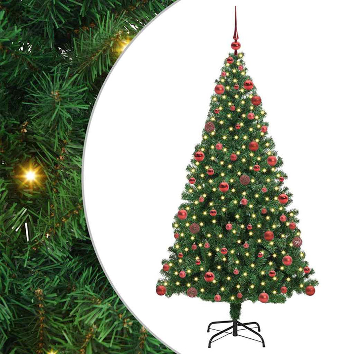 Albero di Natale artificiale con 300 LED Verde 180 cm 3396913