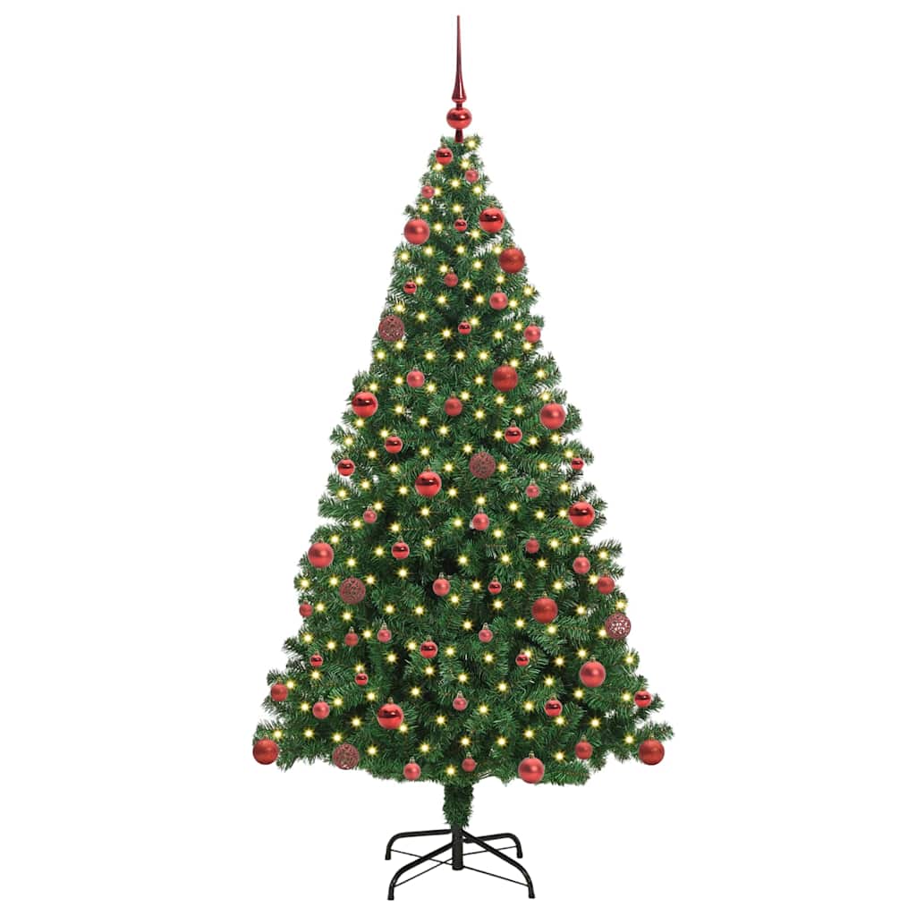 Albero di Natale artificiale con 300 LED Verde 180 cm 3396913