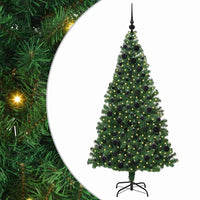 Albero di Natale artificiale con 300 LED Verde 180 cm 3396914