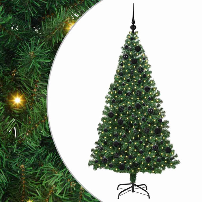 Albero di Natale artificiale con 300 LED Verde 180 cm 3396914