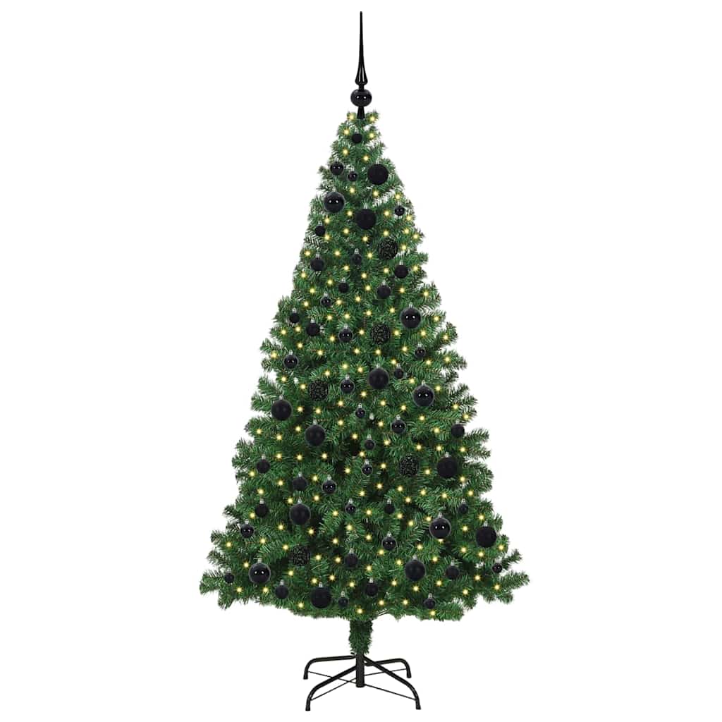 Albero di Natale artificiale con 300 LED Verde 180 cm 3396914