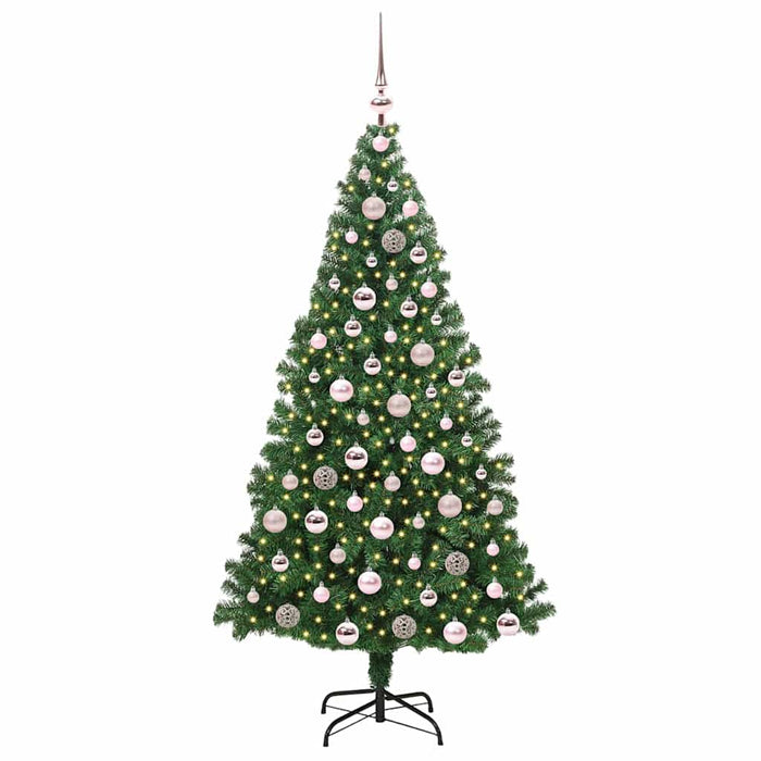 Albero di Natale artificiale con 300 LED Verde 180 cm 3396915