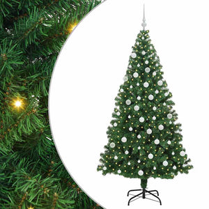Albero di Natale artificiale con 300 LED Verde 180 cm 3396916