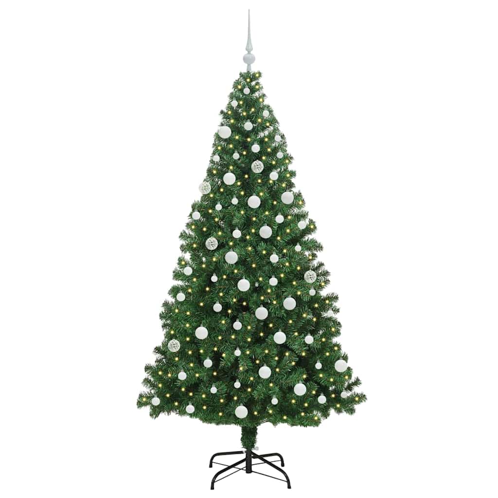 Albero di Natale artificiale con 300 LED Verde 180 cm 3396916