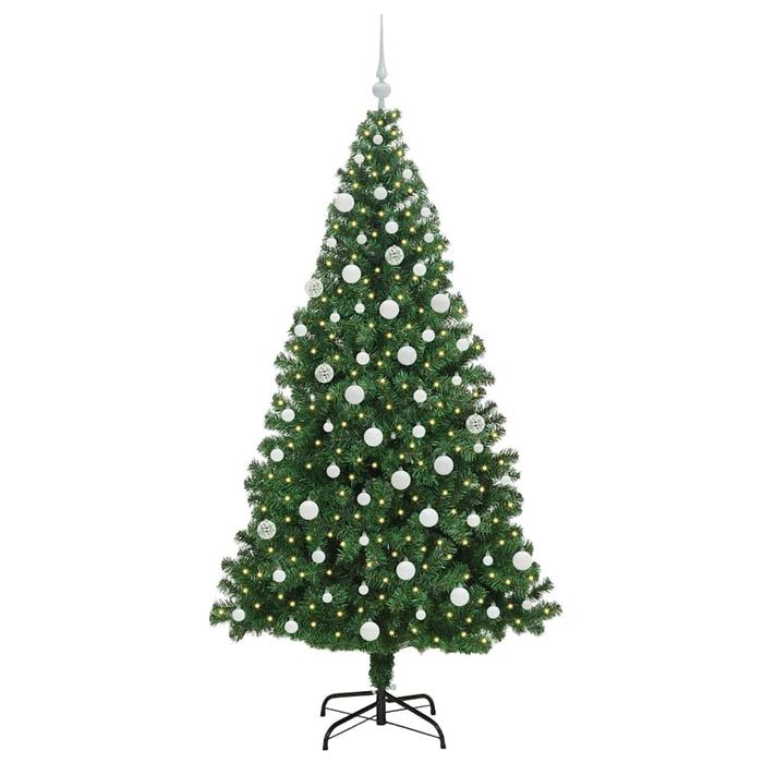 Albero di Natale artificiale con 300 LED Verde 180 cm 3396916