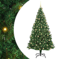 Albero di Natale artificiale con 300 LED Verde 180 cm 3396917