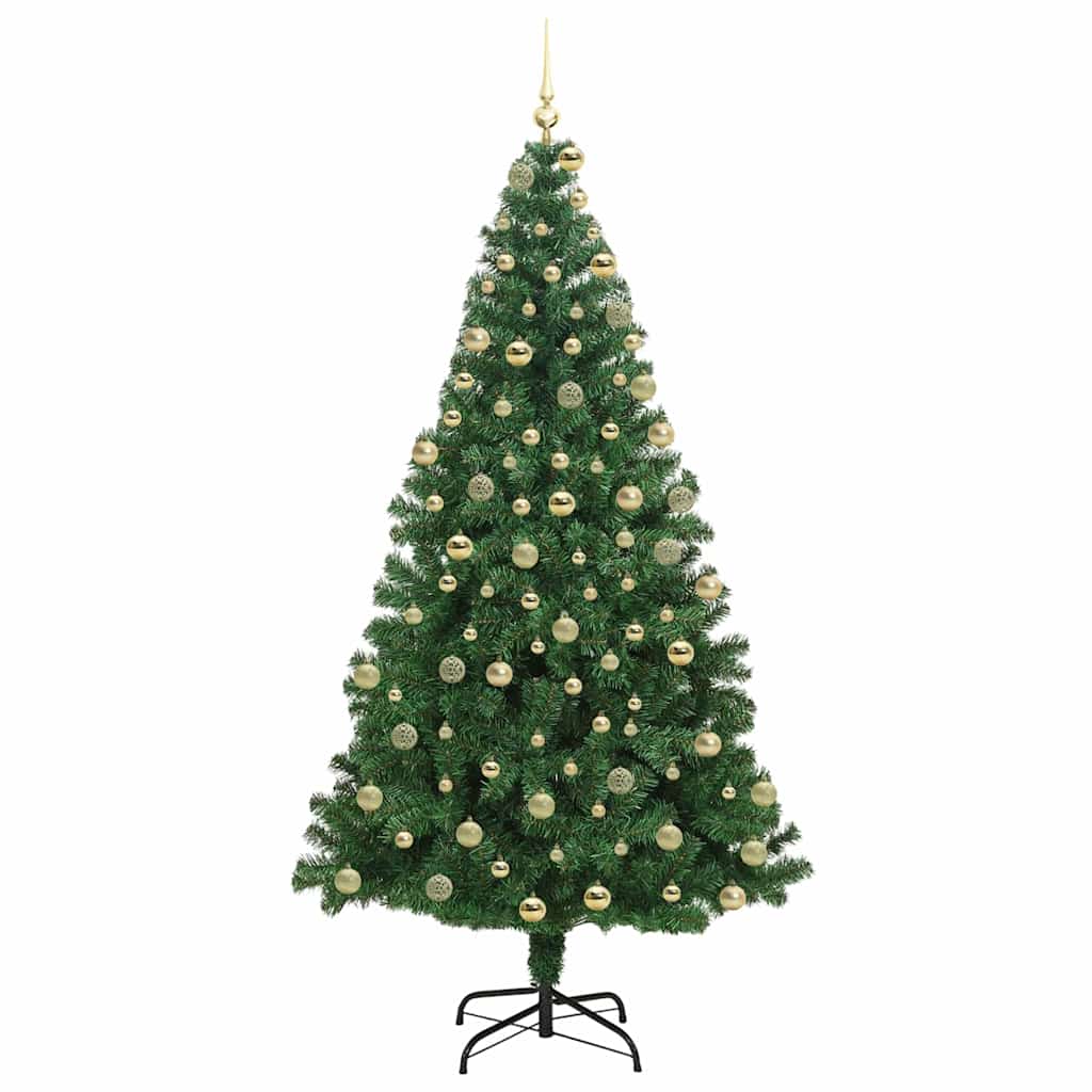 Albero di Natale artificiale con 300 LED Verde 180 cm 3396917