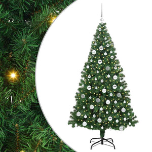 Albero di Natale artificiale con 300 LED Verde 180 cm 3396918