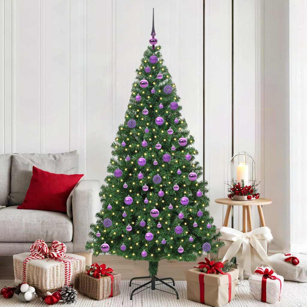 Albero di Natale artificiale con 300 LED Verde 180 cm 3396919