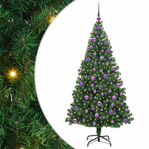 Albero di Natale artificiale con 300 LED Verde 180 cm 3396919