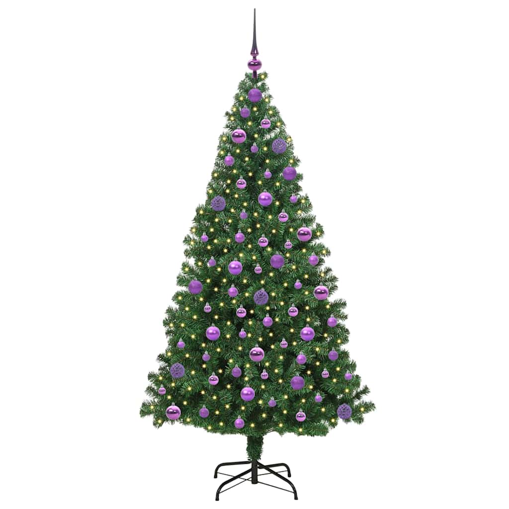 Albero di Natale artificiale con 300 LED Verde 180 cm 3396919