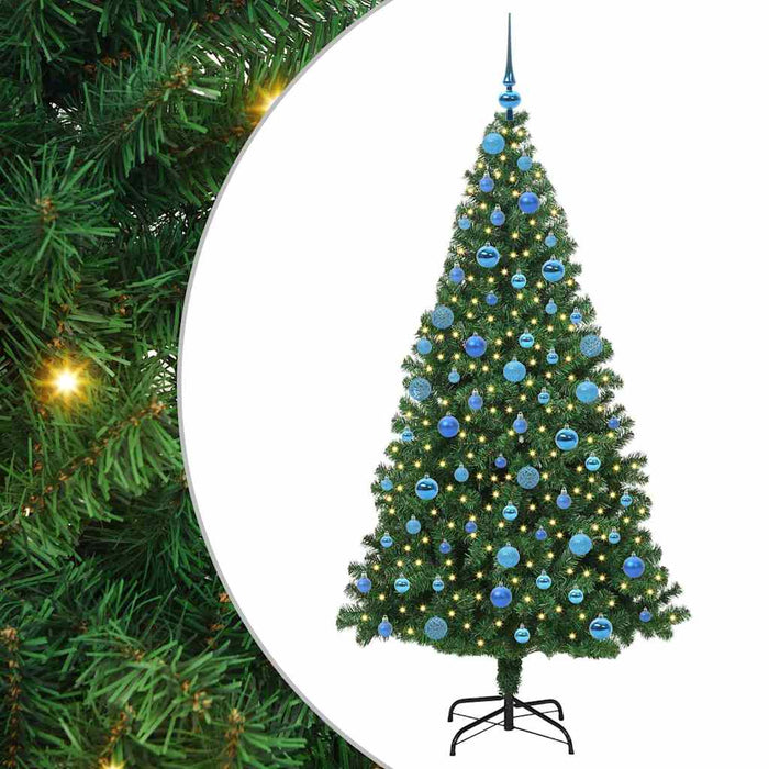 Albero di Natale artificiale con 300 LED Verde 180 cm 3396920