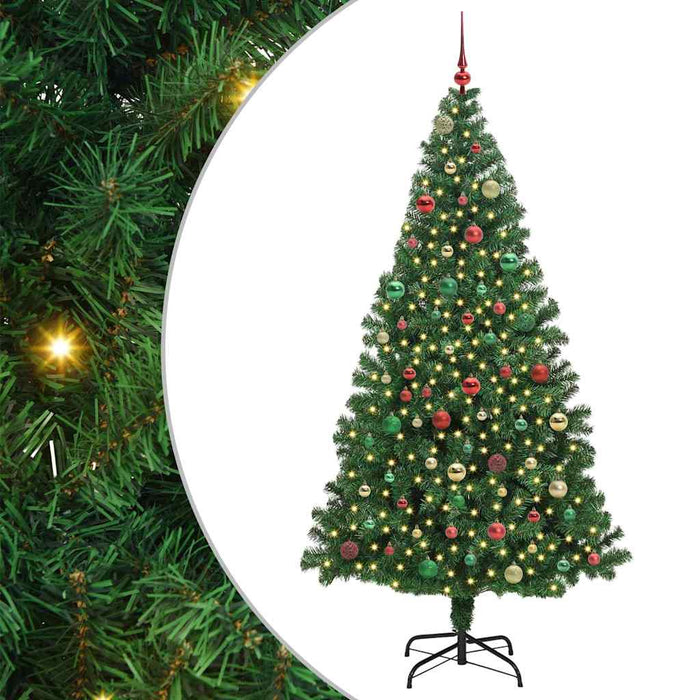Albero di Natale artificiale con 300 LED Verde 180 cm 3396921