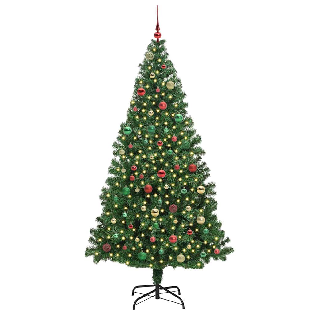 Albero di Natale artificiale con 300 LED Verde 180 cm 3396921