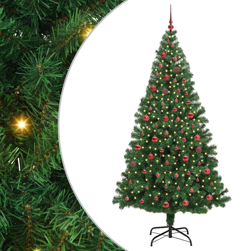 Albero di Natale artificiale con 300 LED Verde 210 cm 3396922