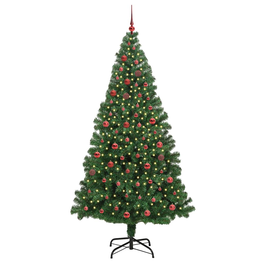 Albero di Natale artificiale con 300 LED Verde 210 cm 3396922