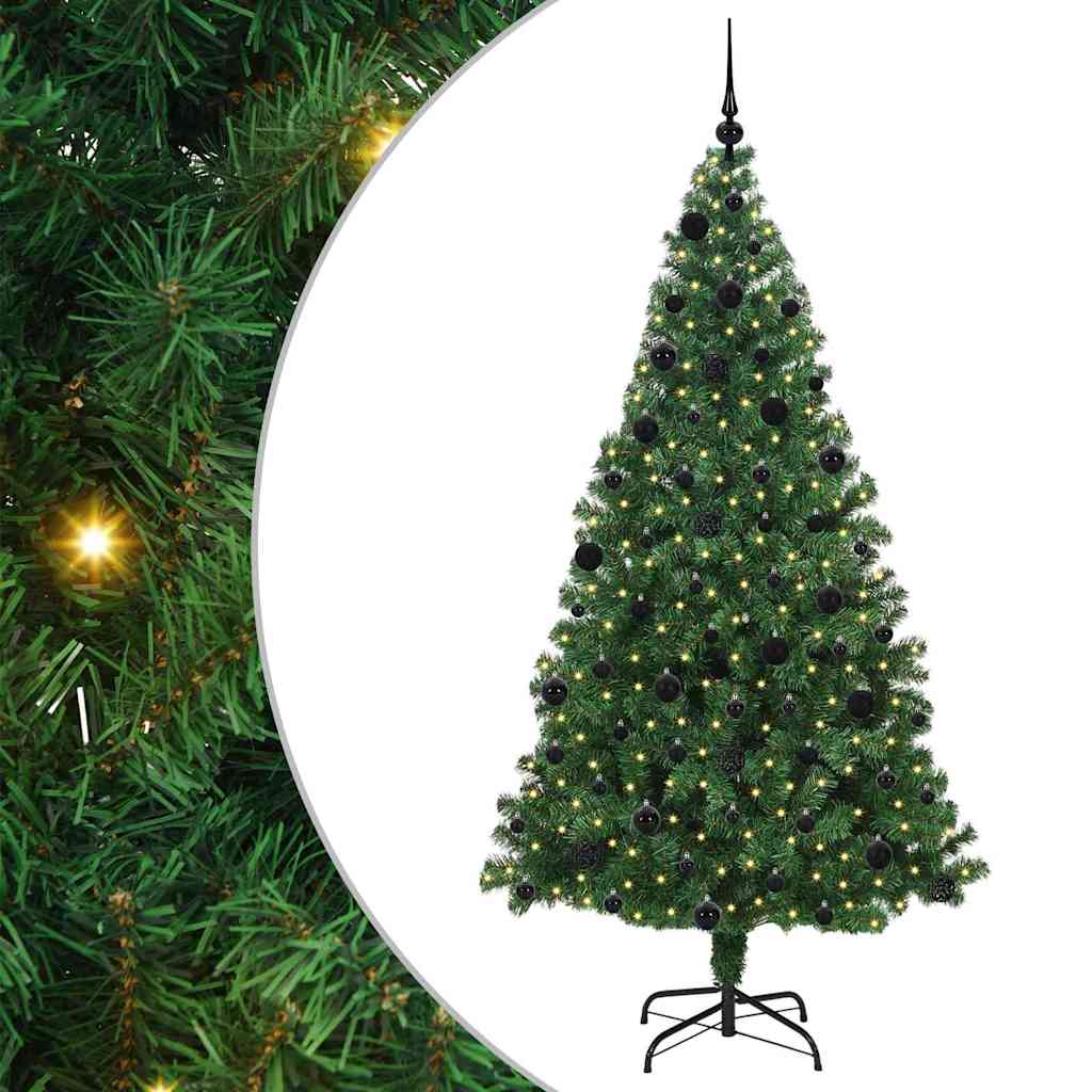 Albero di Natale artificiale con 300 LED Verde 210 cm 3396923