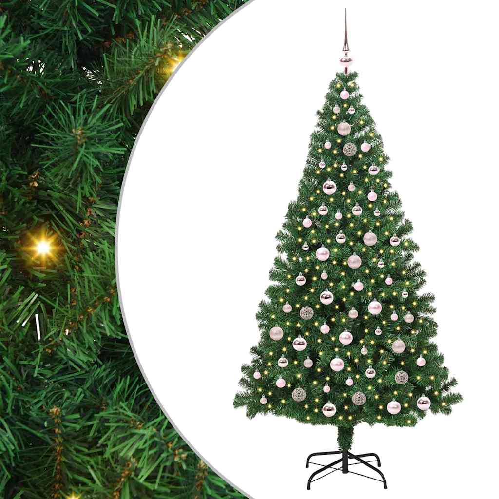 Albero di Natale artificiale con 300 LED Verde 210 cm 3396924