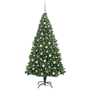 Albero di Natale artificiale con 300 LED Verde 210 cm 3396924