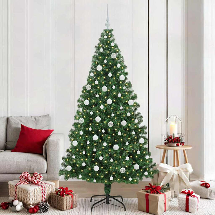 Albero di Natale artificiale con 300 LED Verde 210 cm 3396925