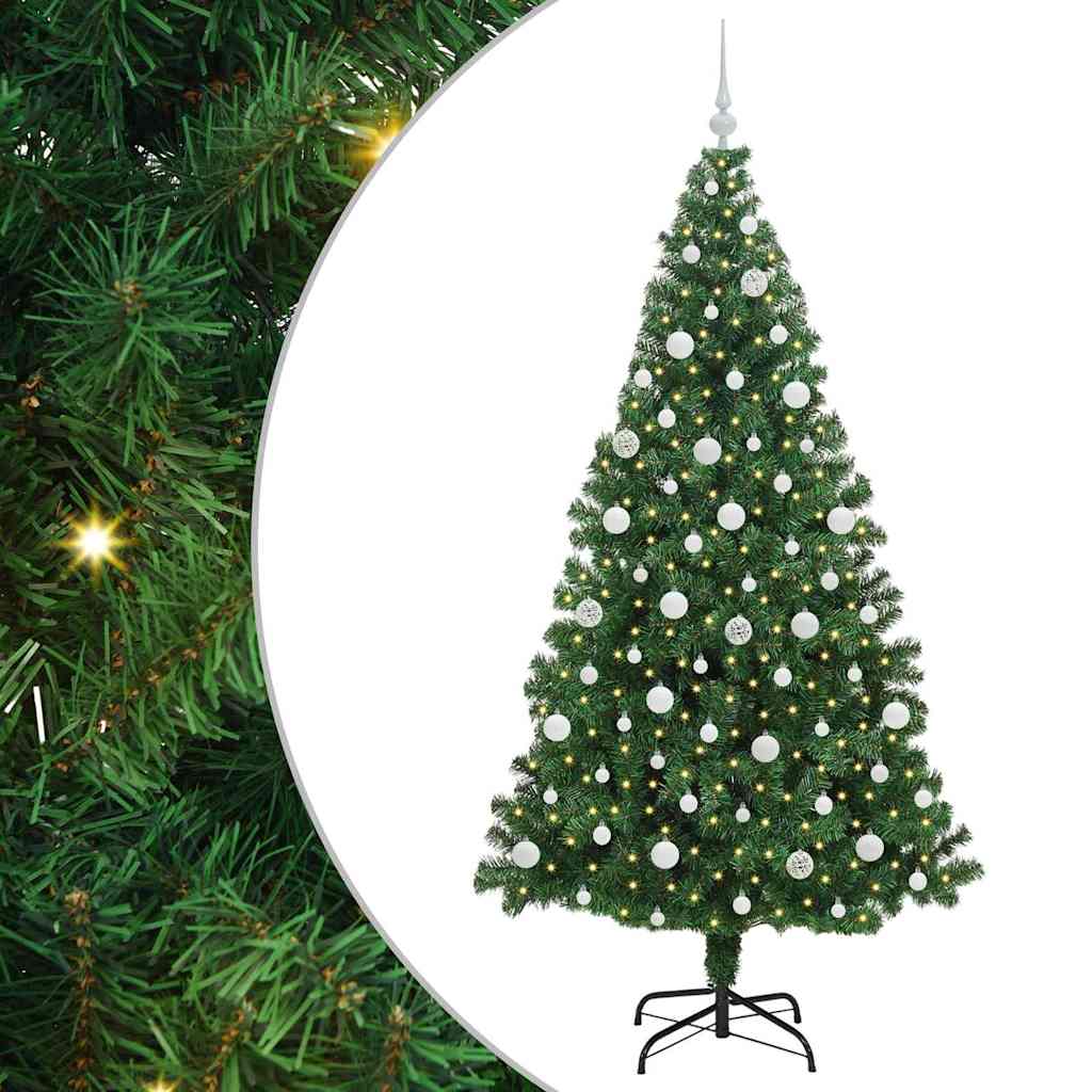 Albero di Natale artificiale con 300 LED Verde 210 cm 3396925
