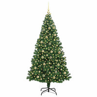 Albero di Natale artificiale con 300 LED Verde 210 cm 3396926