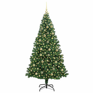 Albero di Natale artificiale con 300 LED Verde 210 cm 3396926