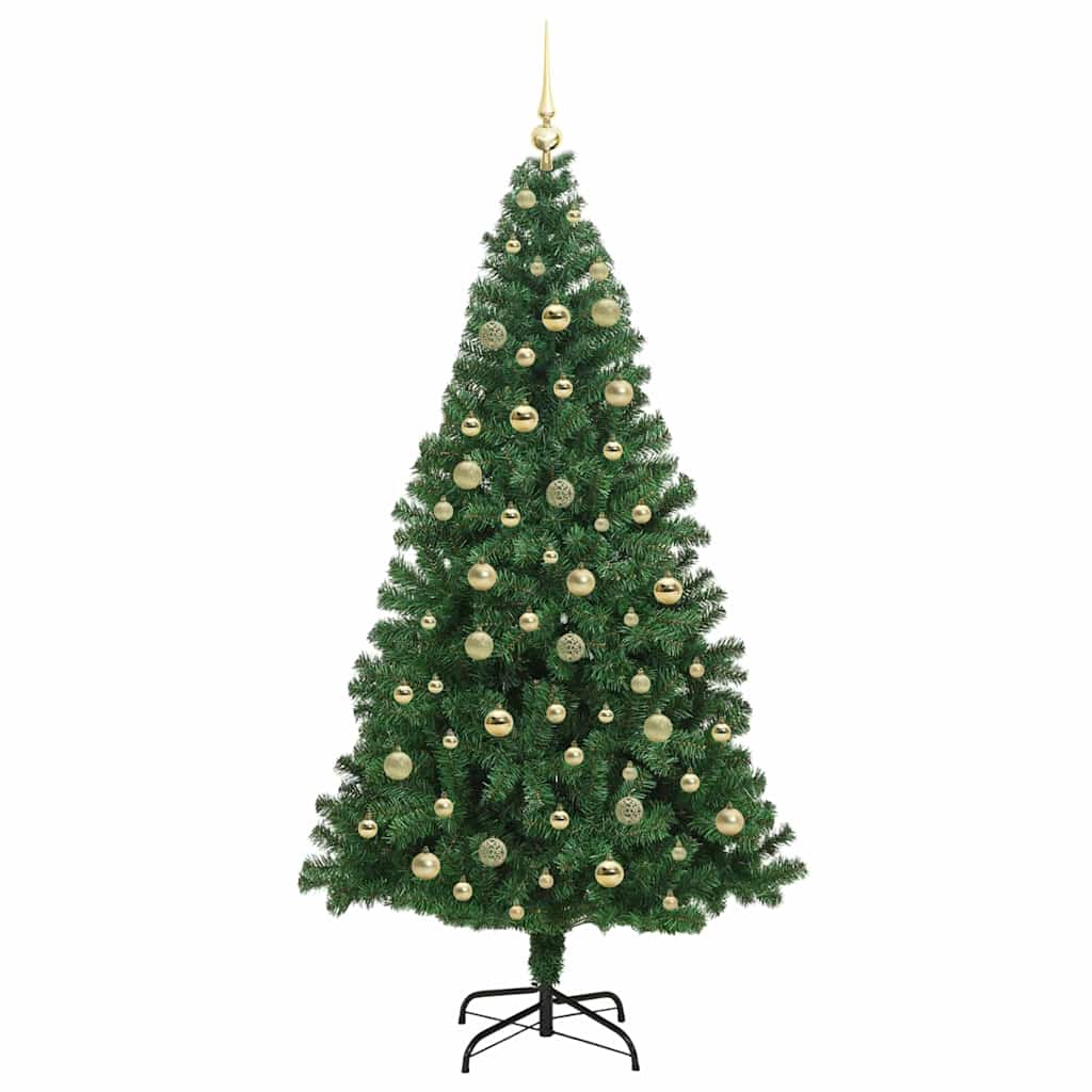 Albero di Natale artificiale con 300 LED Verde 210 cm 3396926