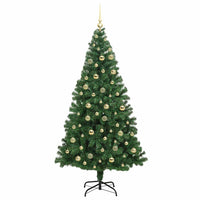 Albero di Natale artificiale con 300 LED Verde 210 cm 3396926