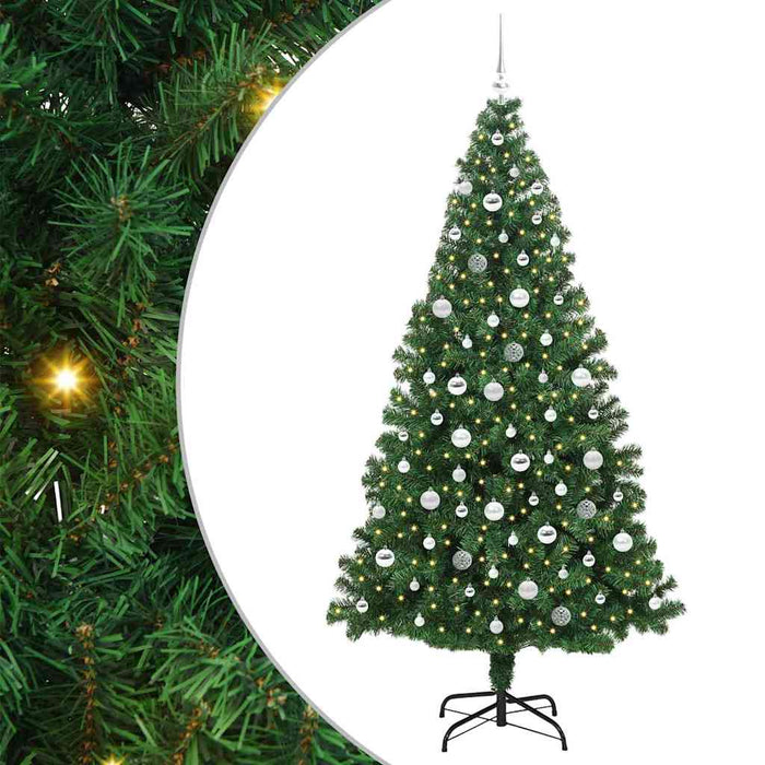 Albero di Natale artificiale con 300 LED Verde 210 cm 3396927