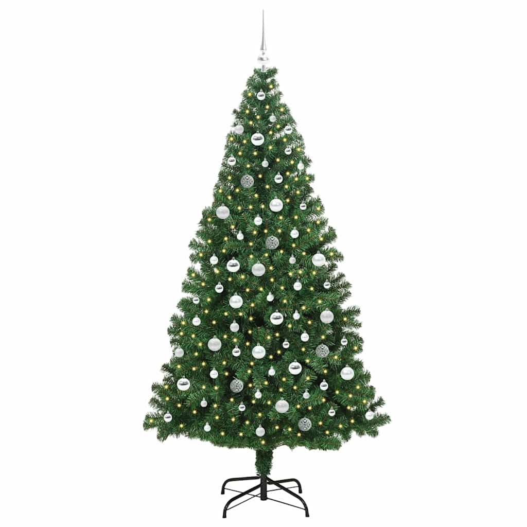 Albero di Natale artificiale con 300 LED Verde 210 cm 3396927