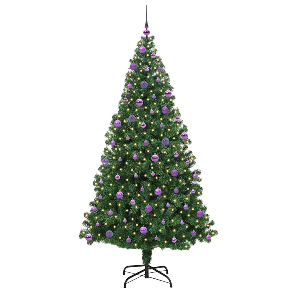 Albero di Natale artificiale con 300 LED Verde 210 cm 3396928