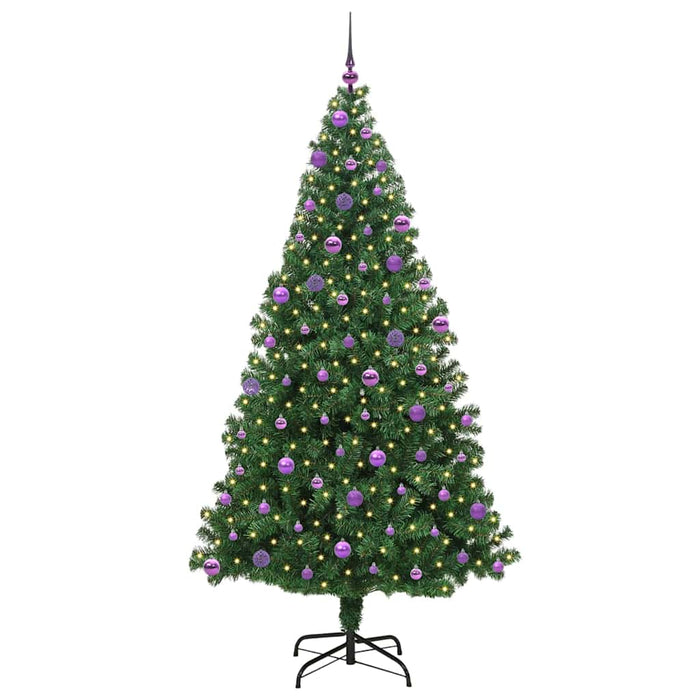 Albero di Natale artificiale con 300 LED Verde 210 cm 3396928