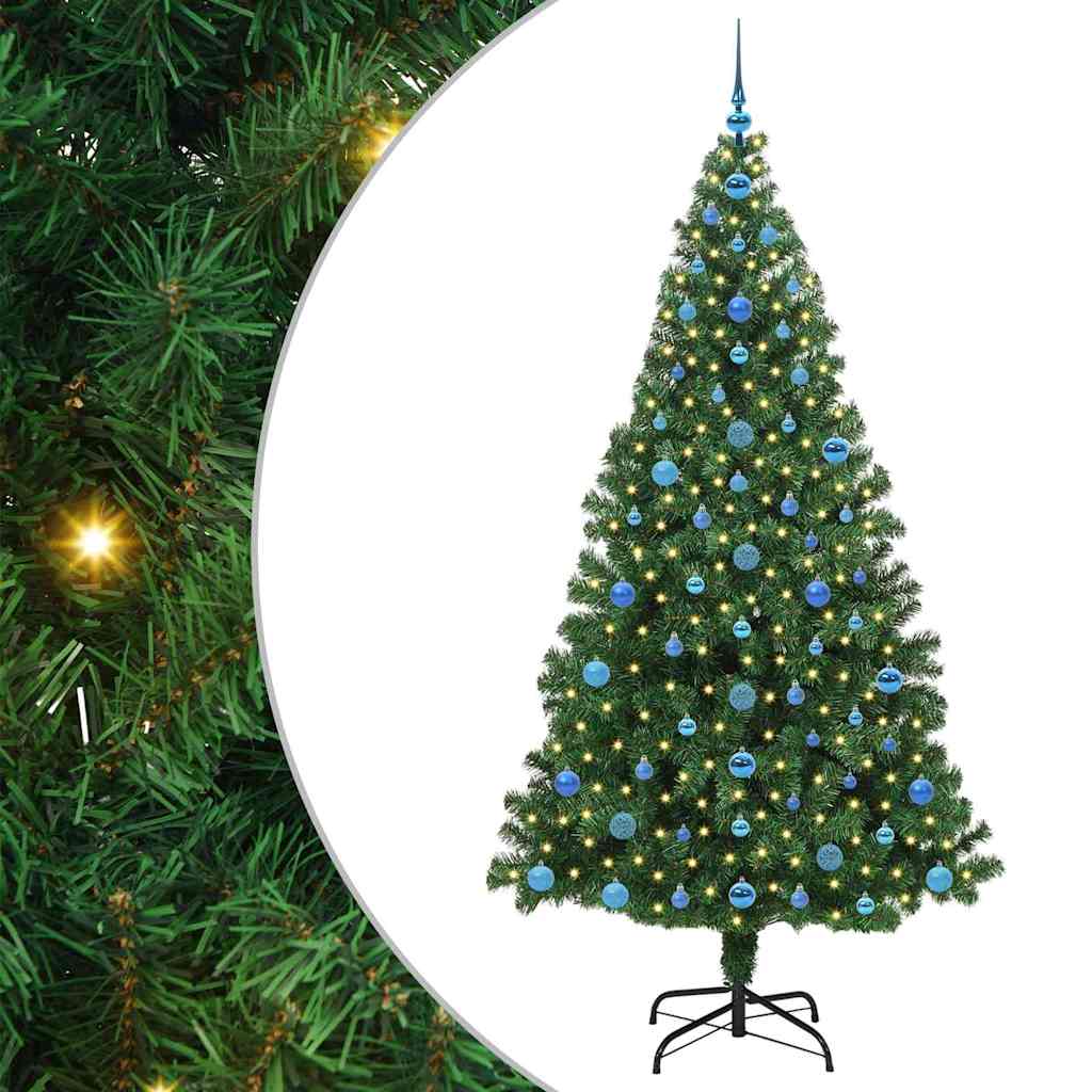 Albero di Natale artificiale con 300 LED Verde 210 cm 3396929