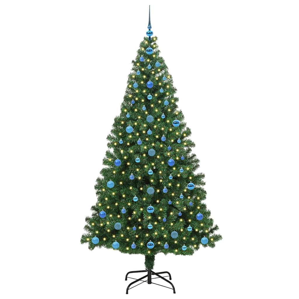 Albero di Natale artificiale con 300 LED Verde 210 cm 3396929