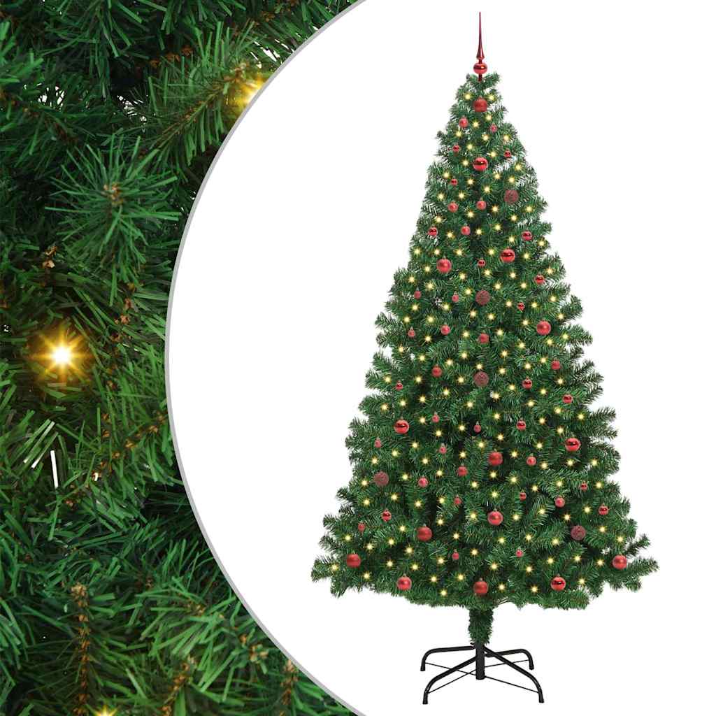 Albero di Natale artificiale con 300 LED Verde 240 cm 3396931