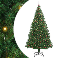 Albero di Natale artificiale con 300 LED Verde 240 cm 3396931