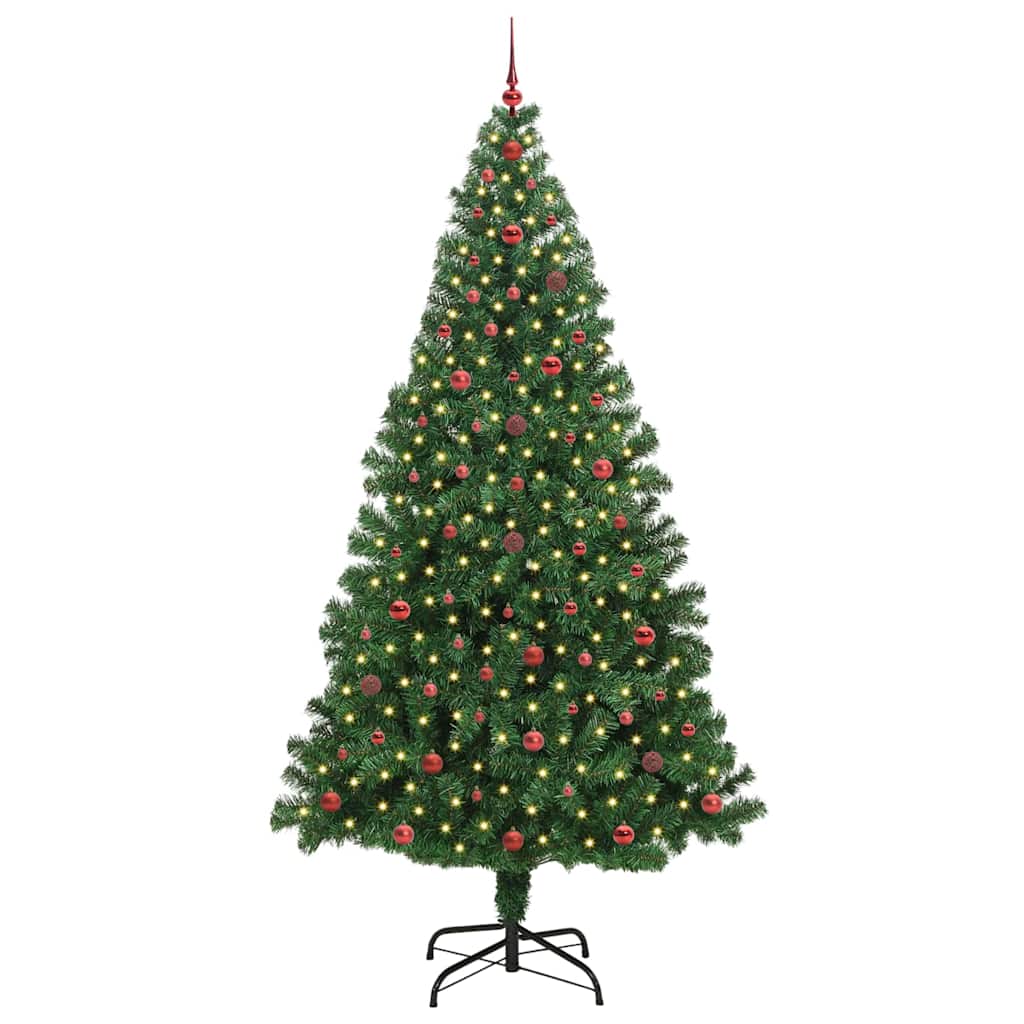 Albero di Natale artificiale con 300 LED Verde 240 cm 3396931